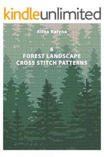 PDF Download 6 Forest Landscape Cross Stitch Patterns by Alina Kalyna
