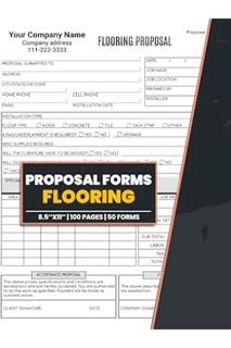 FREE PDF Flooring Proposal Forms: Flooring Work Estimate Book | Custom Proposal Sheets For Flooring