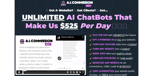 AI Commission Bot review - Clone Profitable Websites - With A.I Cloner + Free Traffic