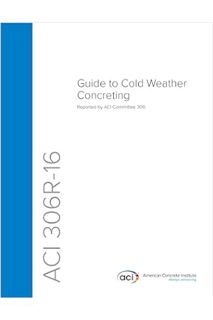 (PDF) Free ACI 306R-16: Guide to Cold Weather Concreting by ACI Committee 306