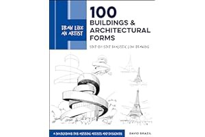 (Best Book) Draw Like an Artist: 100 Buildings and Architectural Forms: Step-by-Step Realistic Li