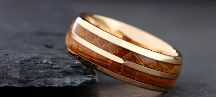 Crafting Forever: Embracing Nature with Unique Men's Wood Wedding Bands