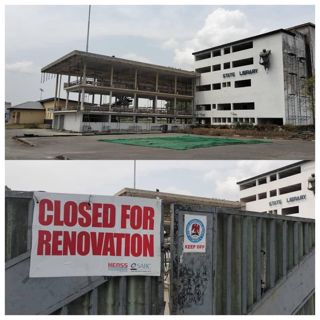 GOVERNOR BASSEY EDET OTU COMMENCES RENOVATION OF THE DILAPIDATED STATE LIBRARY COMPLEX