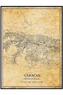 PDF Ebook TANOKCRS Caracas Venezuela Vintage Map Poster Artwork Wall Art City Road Map Print Travel