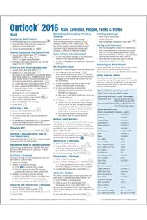 (FREE) (PDF) Microsoft Outlook 2016 Mail, Calendar, People, Tasks, Notes Quick Reference - Windows V