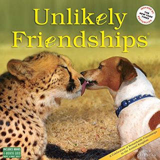 ACCESS EPUB KINDLE PDF EBOOK Unlikely Friendships Wall Calendar 2018 by  Workman Publishing 💝