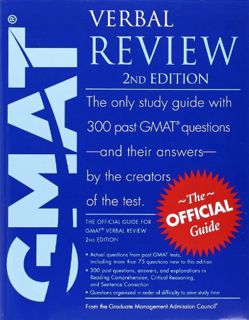 ACCESS EBOOK EPUB KINDLE PDF The Official Guide for GMAT Verbal Review, 2nd Edition by  GMAC (Gradua