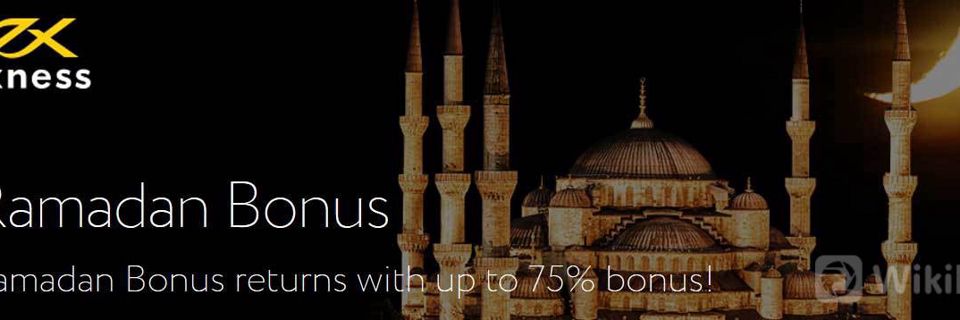 Exness offers 75% Ramadan Deposit Bonu