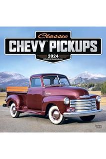 PDF Download Classic Chevy Pickups OFFICIAL | 2024 12 x 24 Inch Monthly Square Wall Calendar | Foil