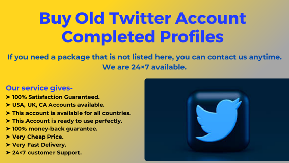 Buy Aged Twitter Accounts (PVA & OLD)