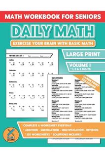 (PDF FREE) Daily Math - Math Workbook For Seniors: Exercise Your Brain With Basic Math | Mathematics