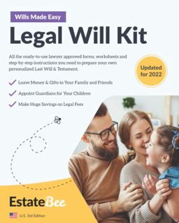 Read PDF EBOOK EPUB KINDLE Legal Will Kit: Make Your Own Last Will & Testament in Minutes.... (2023