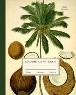[Access] PDF EBOOK EPUB KINDLE Composition Notebook College Ruled: Coconut Palm Tree Vintage Botanic