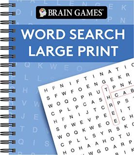 [Get] [EBOOK EPUB KINDLE PDF] Brain Games - Word Search Large Print (Blue) by  Publications Internat