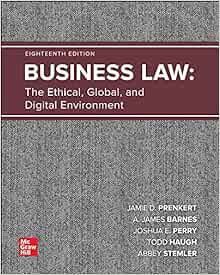 View [EPUB KINDLE PDF EBOOK] Business Law: The Ethical, Global, and Digital Environment by Jamie Dar