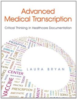 [VIEW] EPUB KINDLE PDF EBOOK Advanced Medical Transcription: Critical Thinking in Healthcare Documen