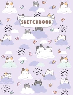 Sketchbook: Cute Unicorn Kawaii Sketchbook for Girls and Boys 110 Pages of  8.5x11 Blank Paper for Drawing, Doodling or Learning to Draw ((Sketch